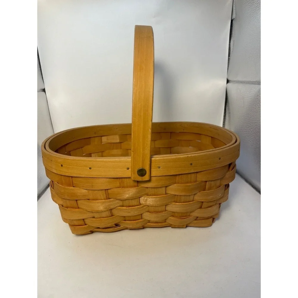 Vintage‎ Longaberger Basket Single Handle  9x5x5 rectangle 1992